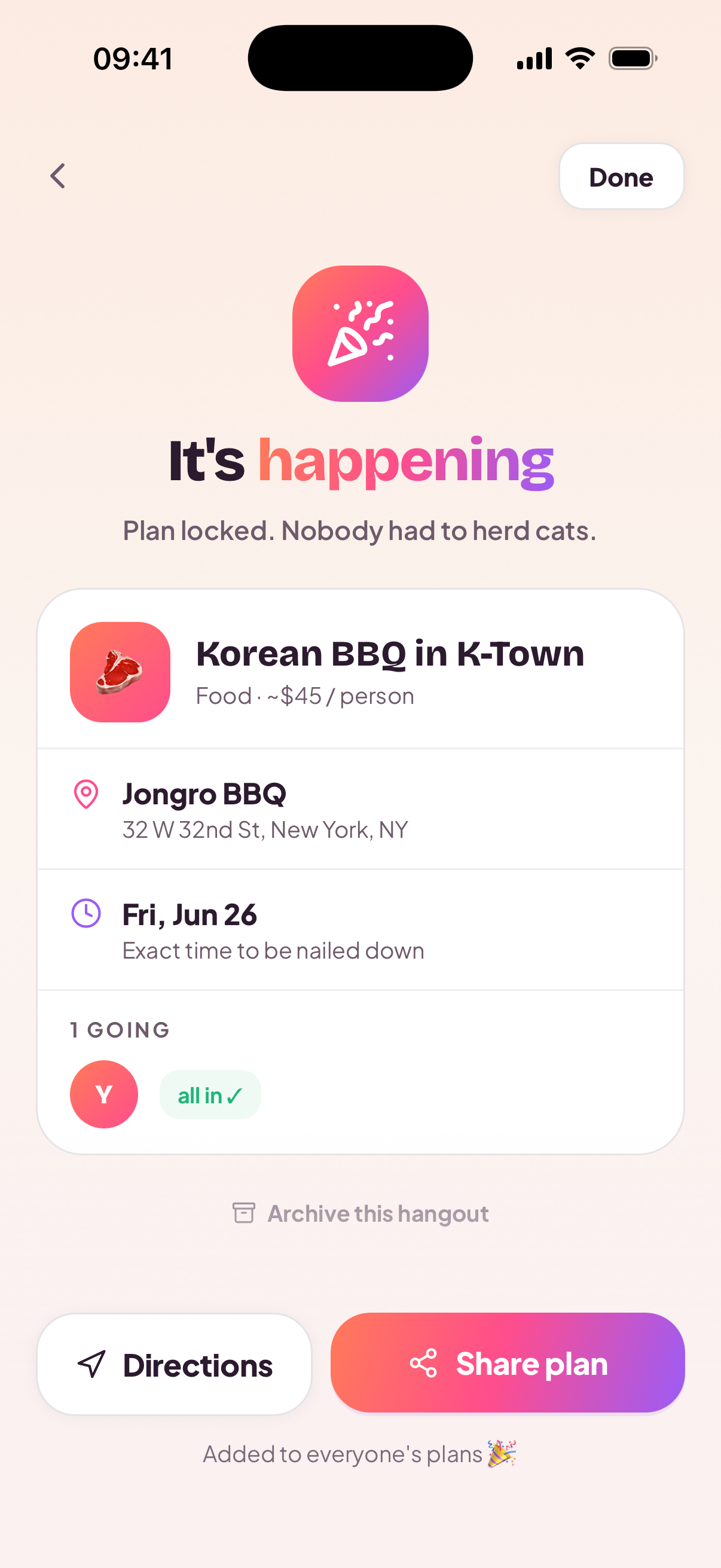 The plan, locked in